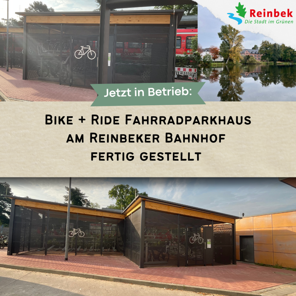 Das Fahrradparkhaus am Reinbeker Bahnhof